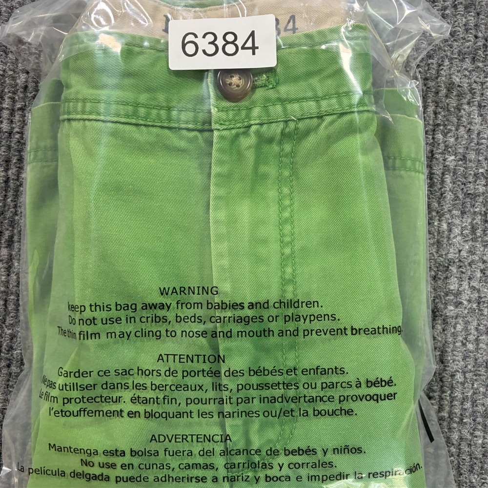 IZOD Saltwater Mens Chino Shorts Size 34 Green Cotton Flat Front Mid Rise Casua - Picture 9 of 9